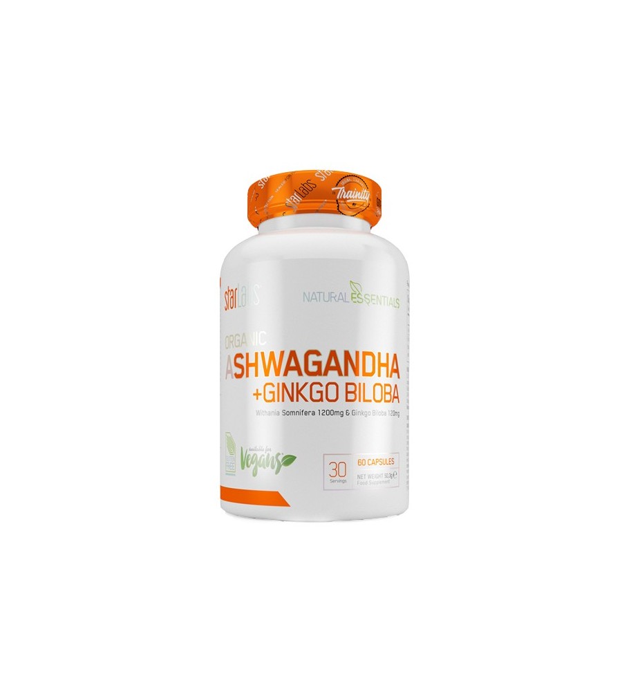 Ashwagandha + Ginkgo Biloba 60 Cápsulas - StarLabs