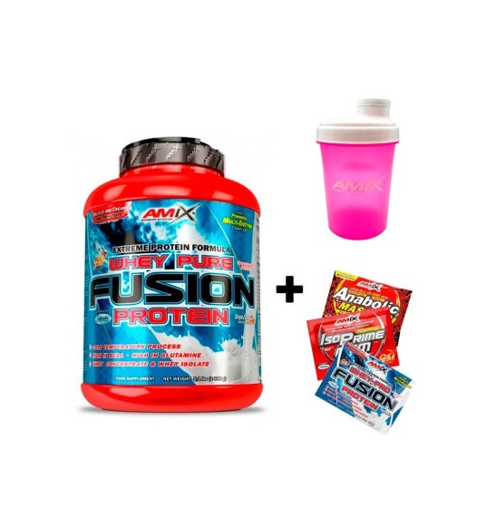 Whey Pro Fusion Amix 2270gr + REGALO Shaker y 1 Monodosis