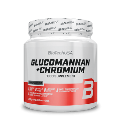 Glucomannan + Chromium 225g - Biotech Usa