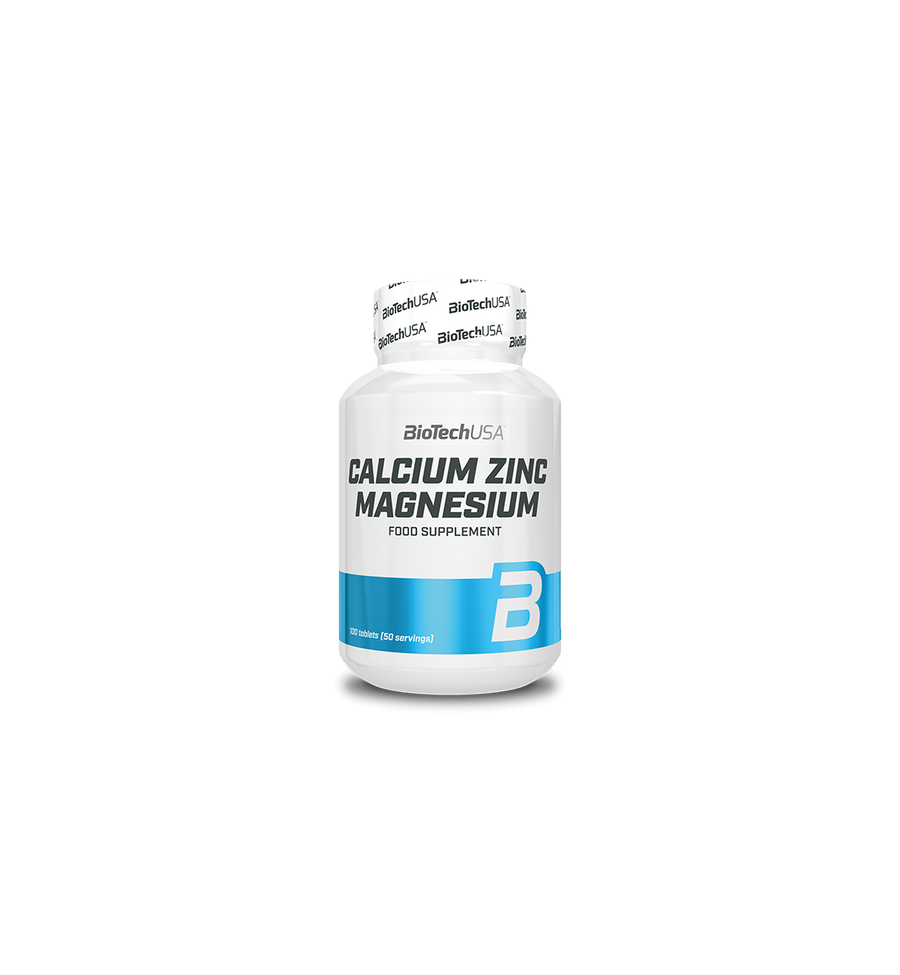 Calcium Zinc Magnesium 100 Tabletas - Biotech Usa