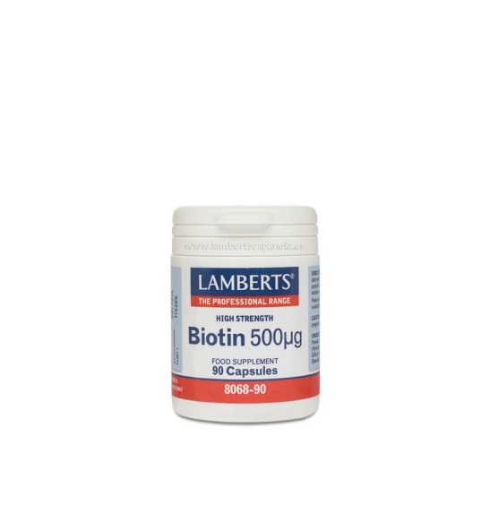 Biotina 500 mcg 90 cápsulas de Lamberts