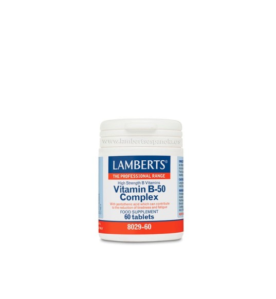 Complejo de Vitaminas B-50 60 Tabletas de Lamberts