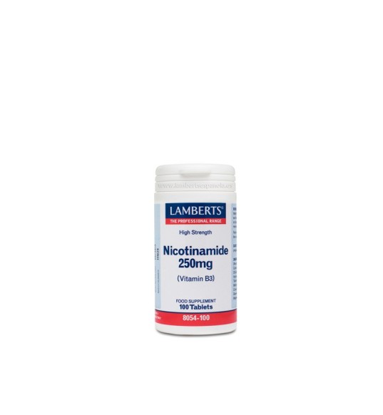 Nicotinamida o Vitamina B3 250mg 100 tabletas de Lamberts