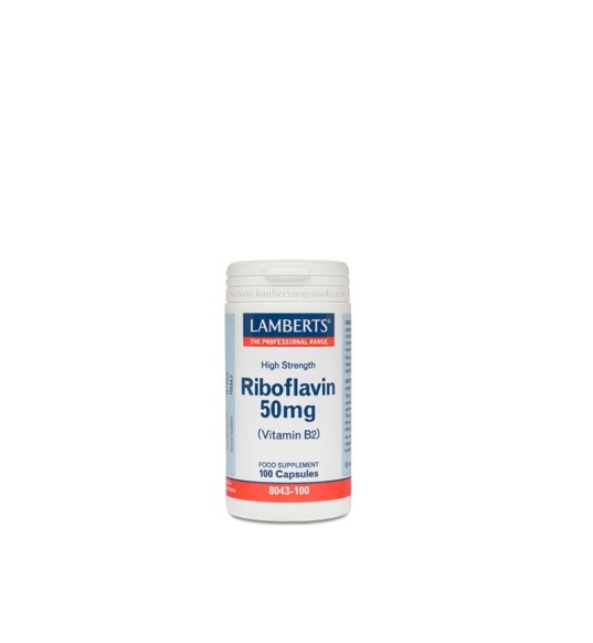 Riboflavina 50mg 100 cápsulasde Lamberts