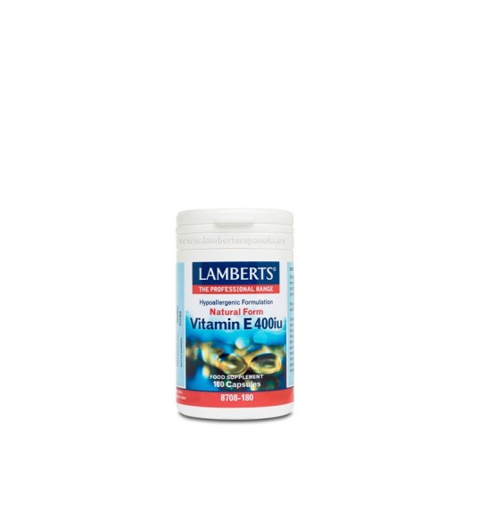 Vitamina E Natural 400 UI (268 mg) 180 cápsulas de Lamberts