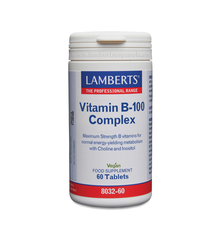 Complejo B 100mg 60 Tabletas - Lamberts