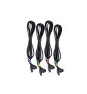 4 Cables Negros 6 Pins-Snap