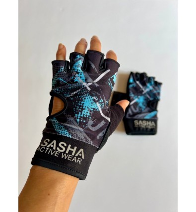 Guantes Deportivos De Diseño Blue - Sasha Active Wear