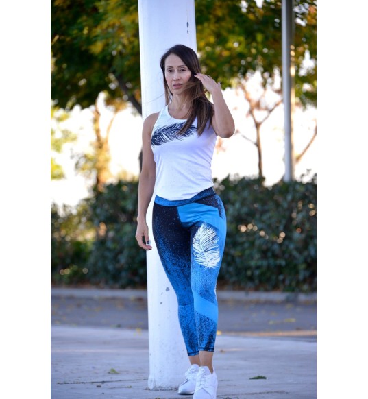 Blue Juliana Malla Deportiva Talle Medio - Sasha Active Wear