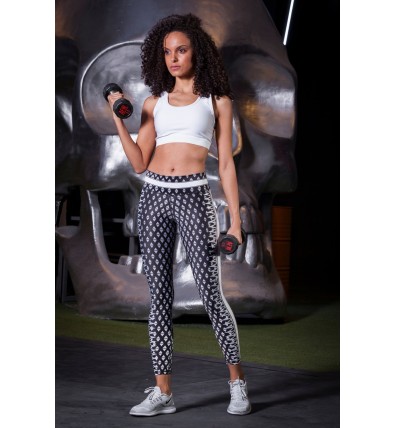 White Mariana Malla Deportiva Talle Alto  - Sasha Active Wear