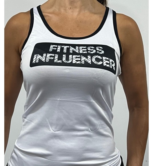 Fitness Influencer Camiseta Nadadora Blanca - Sasha Active Wear