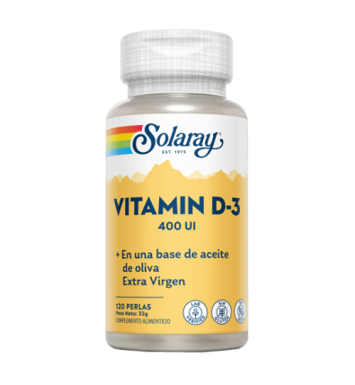 Vitamin D3 400 UI 120 Cápsulas - Solaray