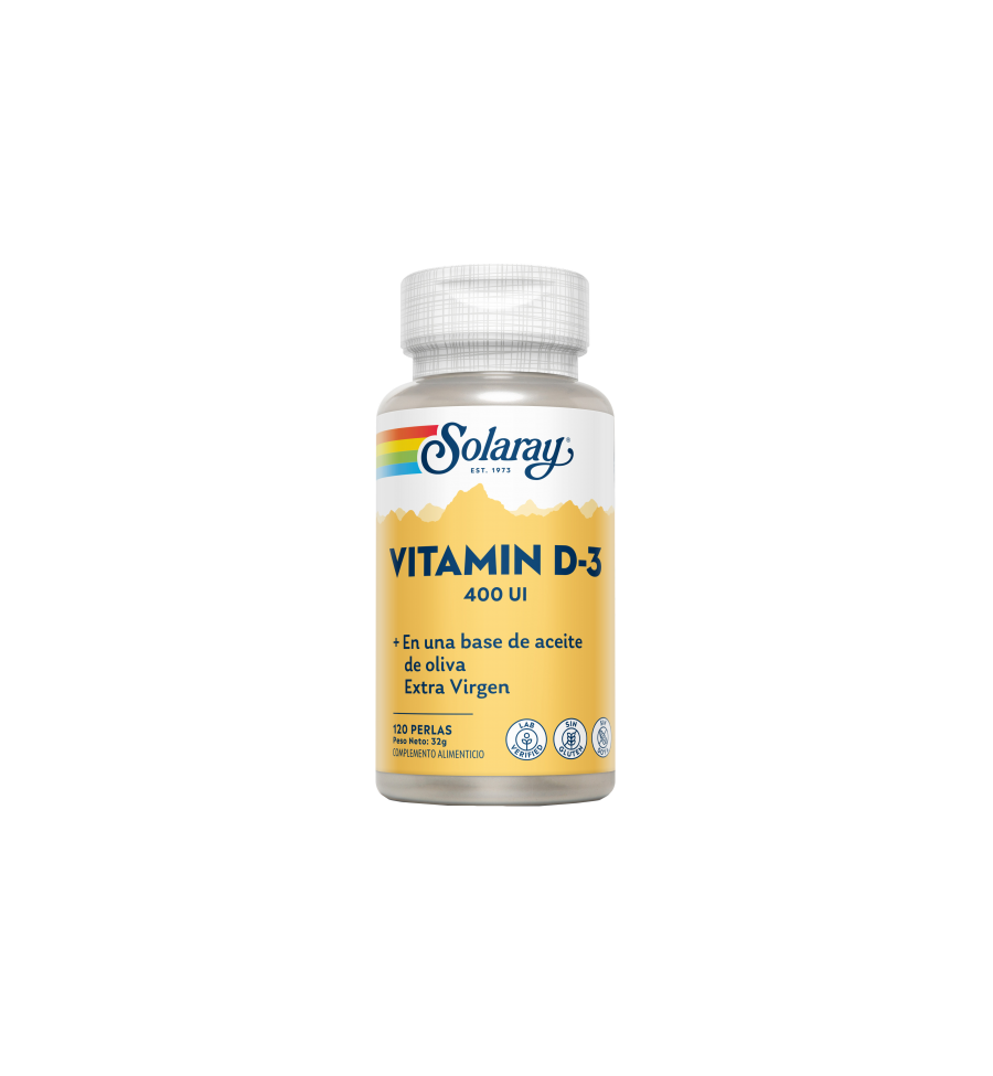 Vitamin D3 400 UI 120 Cápsulas - Solaray