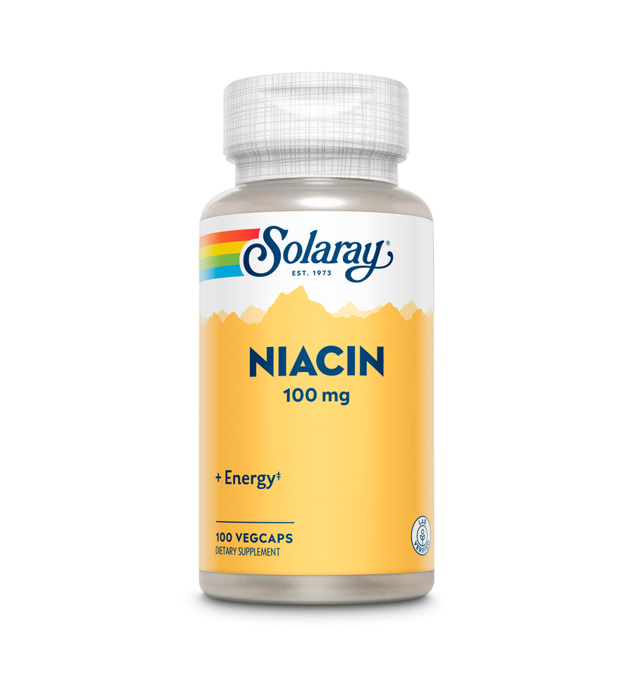 NIACIN 500mg (NO RUBORIZANTE) 100 Cápsulas - Solaray