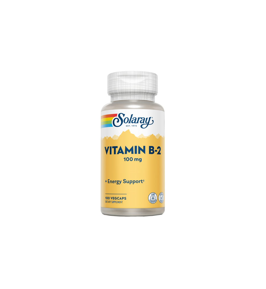 Vitamin B2 100mg 100 Cápsulas Solaray