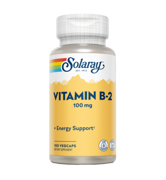 Vitamin B2 100mg 100 Cápsulas - Solaray