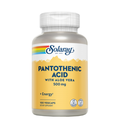 Pantothenic Acid 500mg 100 Cápsulas - Solaray