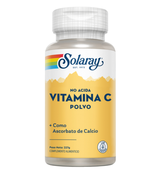 Vitamin C Polvo No acida 5000mg 227G - Solaray