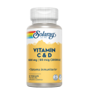 Vitamin C ( 1000 mg) + D ( 2000UI) 60 Vegcaps - Solaray