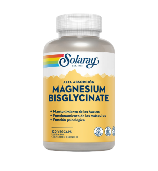 Bisglycinate Magnesio 120 VegCaps - Solaray