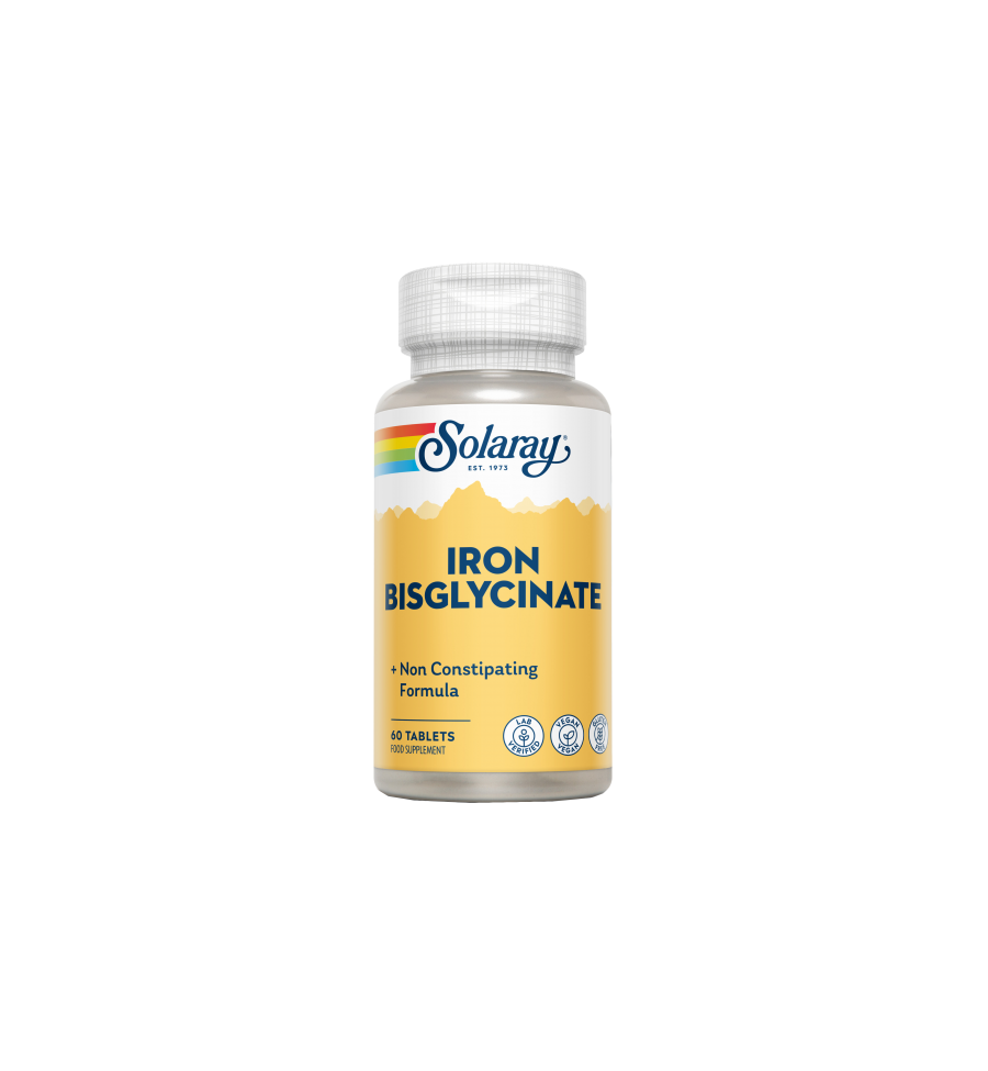 Iron Bisglycinate 60 Comprimidos - Solaray