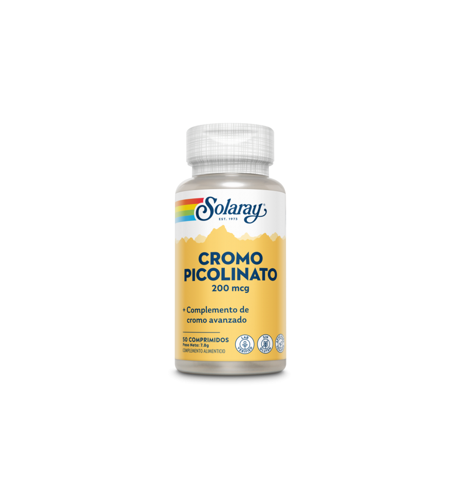 Chromium Picolinate 200mcg 50 Comprimidos - Solaray