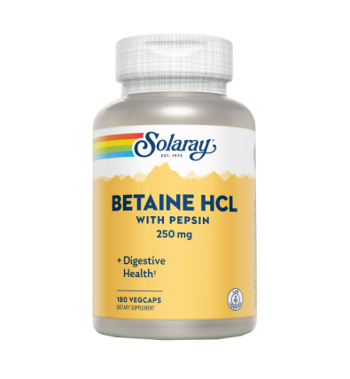 Betaine HCI w/Pepsin 250mg 180 VegCaps - Solaray