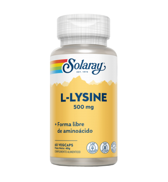 L-Lysine 500mg 60 VegCaps - Solaray