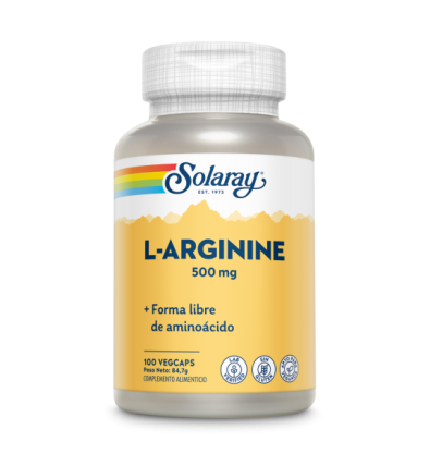 L-Arginine 500mg 100 VegCaps - Solaray