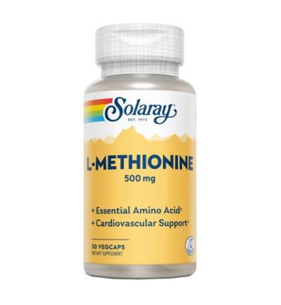 L-Methionine 500mg 30 VegCaps - Solaray