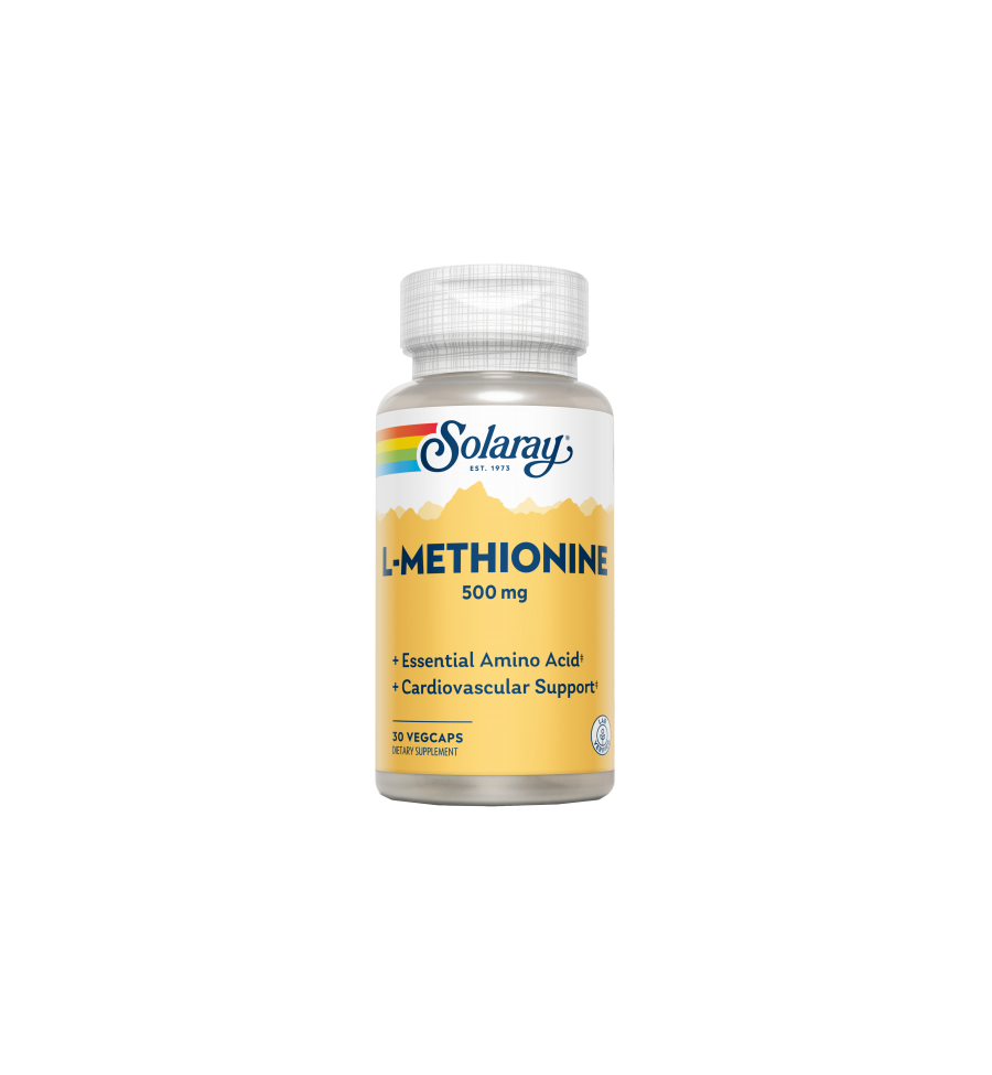 L-Methionine 500mg 30 VegCaps - Solaray