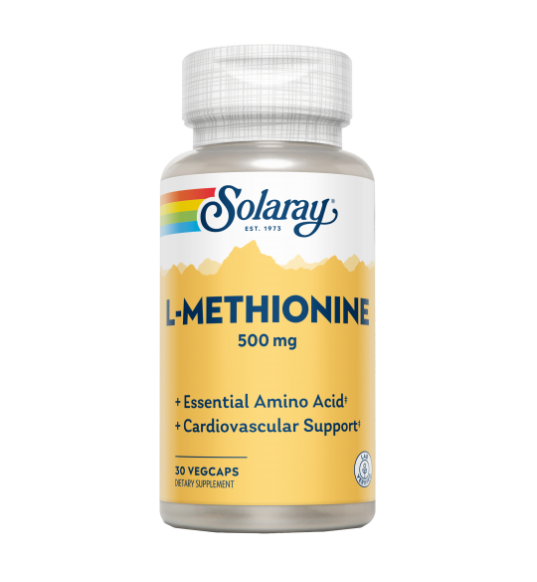 L-Methionine 500mg 30 VegCaps - Solaray