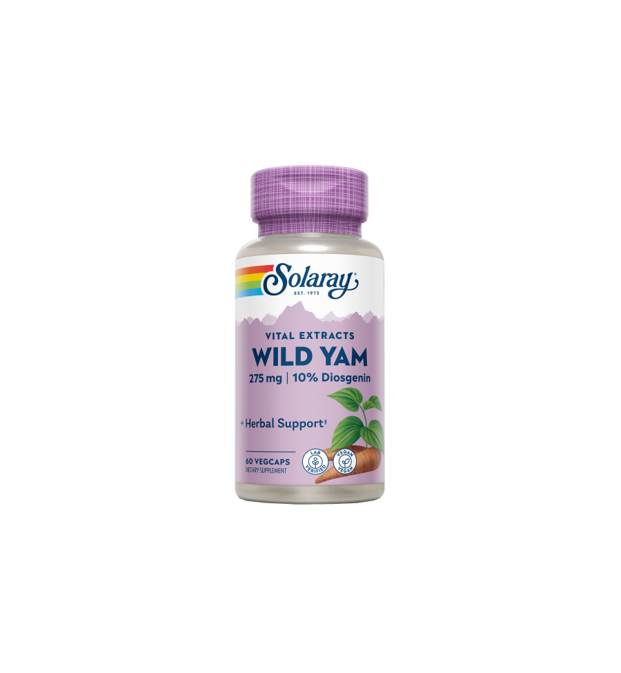 Wild Yam 275mg 60 VegCaps - Solaray