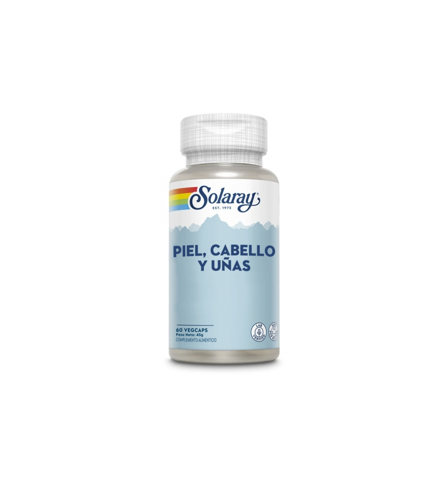 Piel Cabello Uñas 45g 60 VegCaps - Solaray