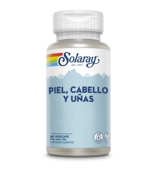 Piel Cabello Uñas 45g 60 VegCaps - Solaray