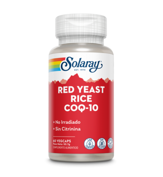 Red Yeast Rice Plus Q10 - 60 VegCaps - Solaray