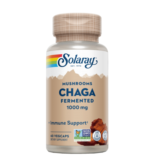 Chaga Fermented Mushroom 1kg 60 VegCaps - Solaray