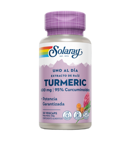 Turmeric 600mg 30 VegCaps - Solaray