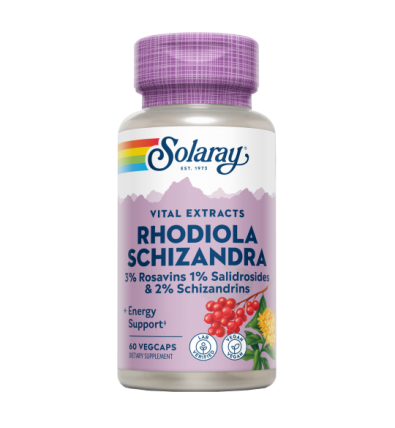 Schizandra & Rhodiola 500mg 60 VegCaps - Solaray