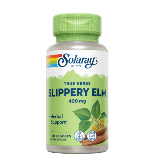 Slippery Elm Bark 400mg 100 VegCaps - Solaray