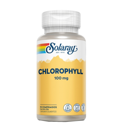 Chlorophyll 100mg 90 Comprimidos - Solaray