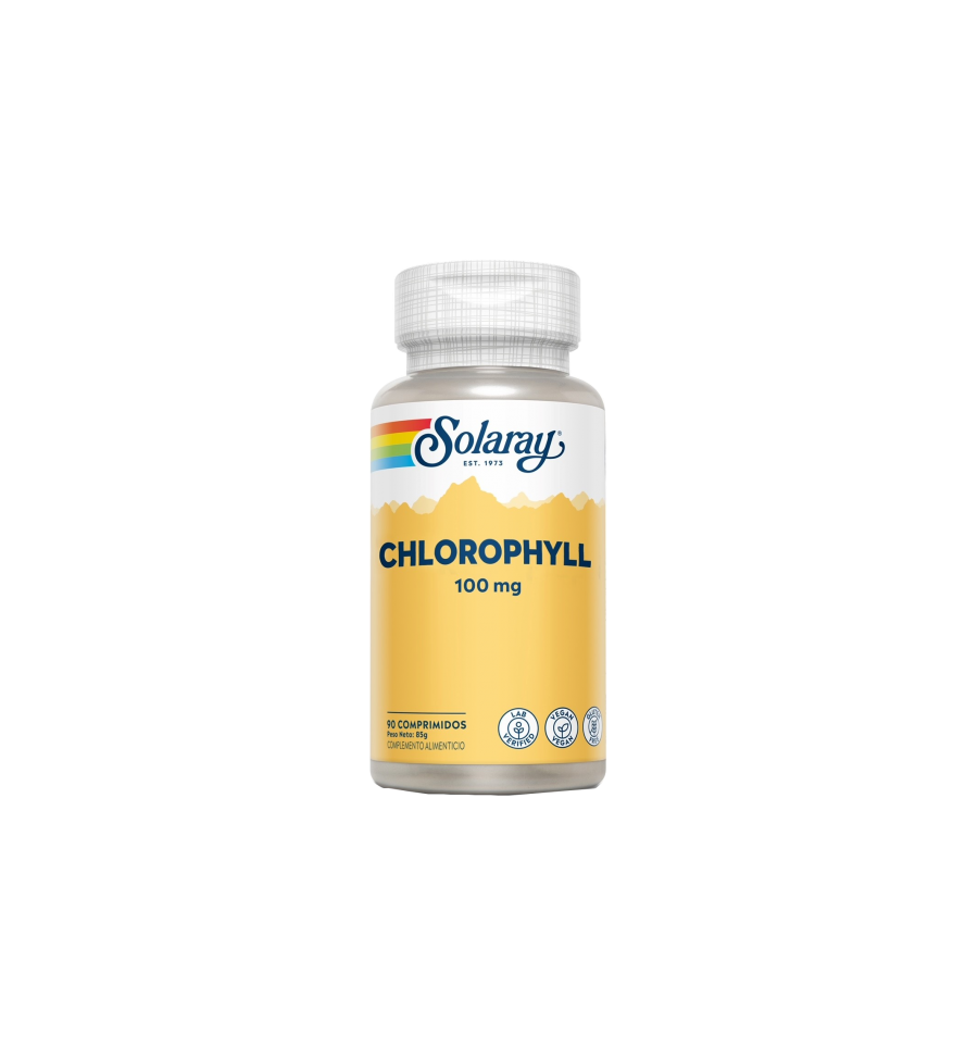 Chlorophyll 100mg 90 Comprimidos - Solaray