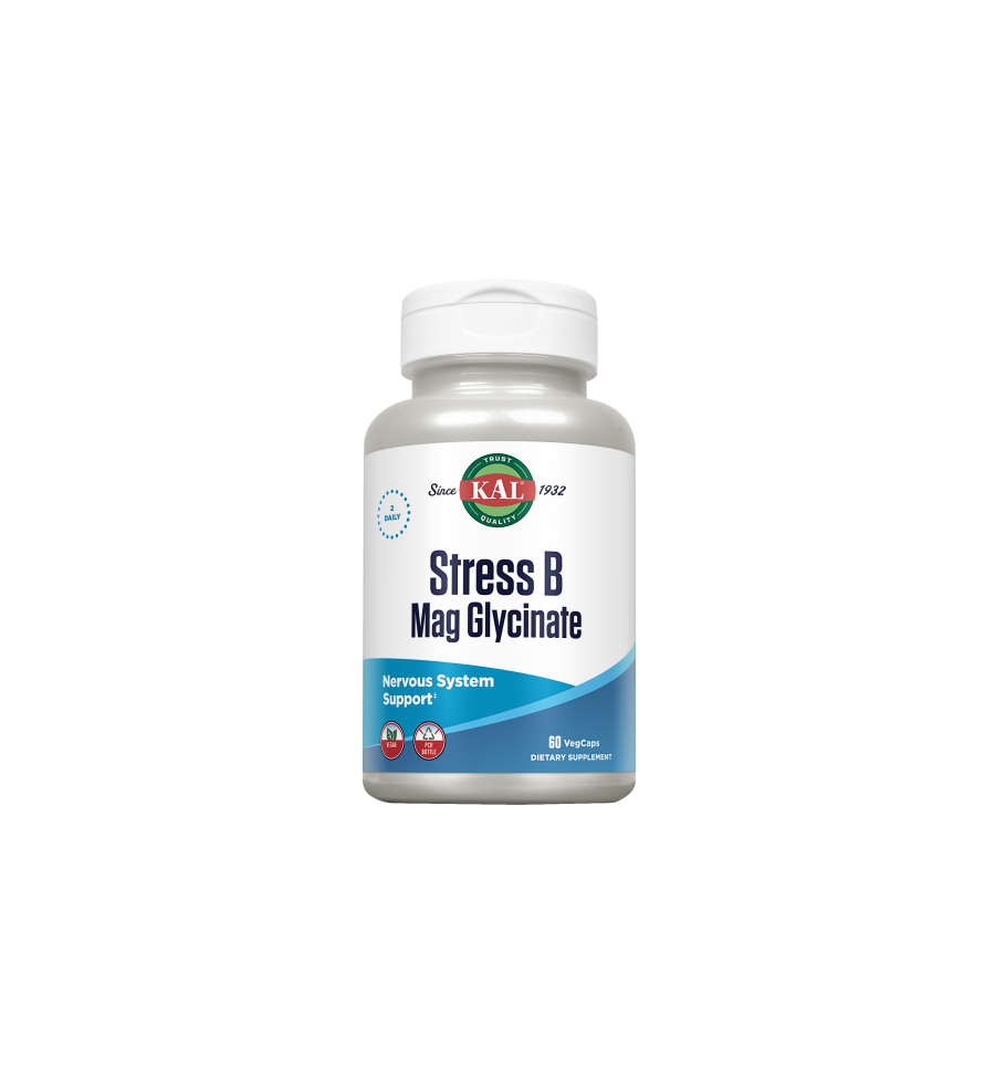 Stress B Mag Glycinate 60 VegCaps - KAL