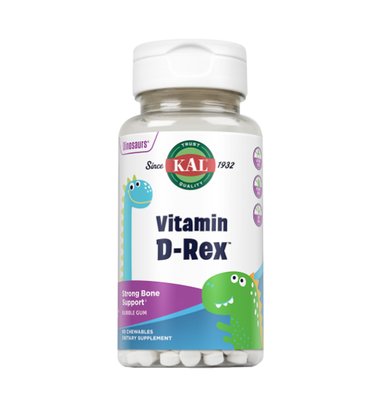 Vitamin D Rex D3 400 UI - 90 Comprimidos Masticables - KAL