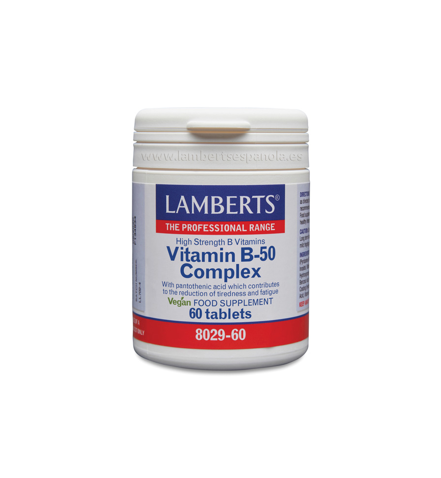 Complejo de Vitaminas B-50 60 Tabletas - Lamberts