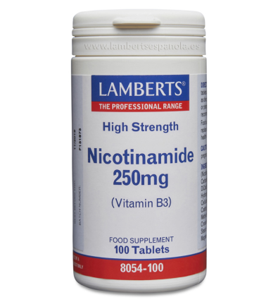 Nicotinamide 250mg 100 Tabletas - Lamberts