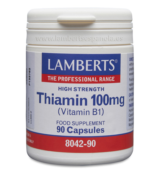 Tiamina 100mg 90 Cápsulas - Lamberts