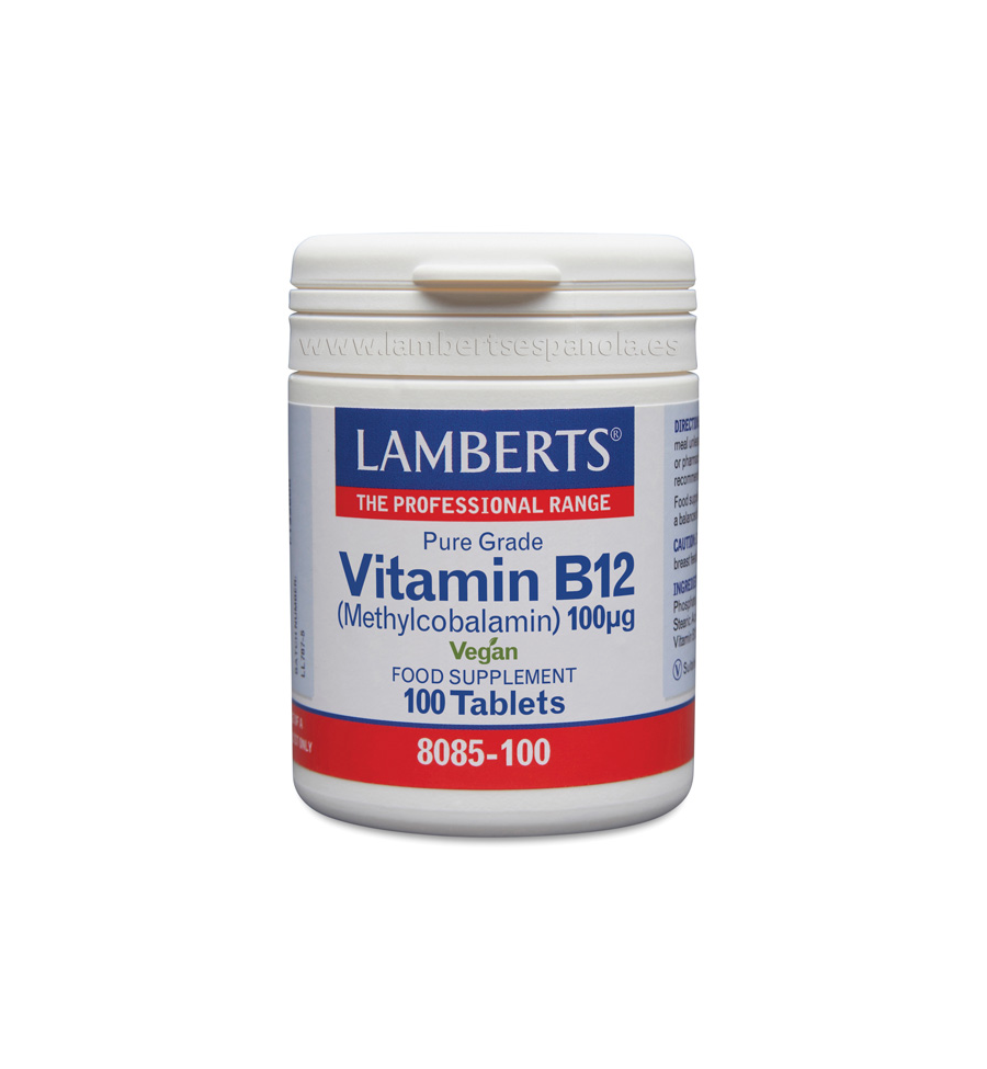 Vitamina B12 - 100 mcg 100 Tabletas - Lamberts