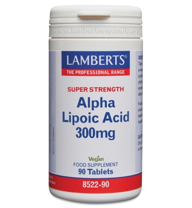 Ácido Alfa Lipoico 300 mg, ALA o Ácido Tióctico 90 Cáp - Lamberts