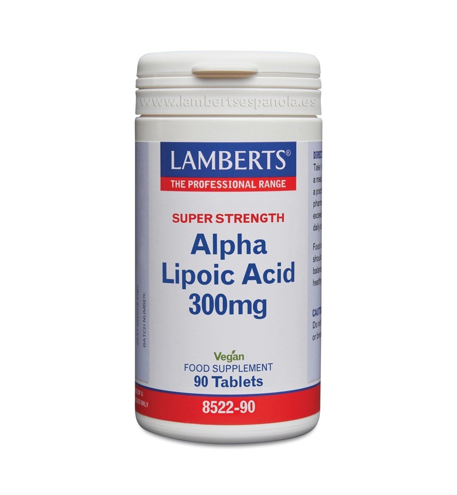 Ácido Alfa Lipoico 300 mg, ALA o Ácido Tióctico 90 Cápsulas - Lamberts